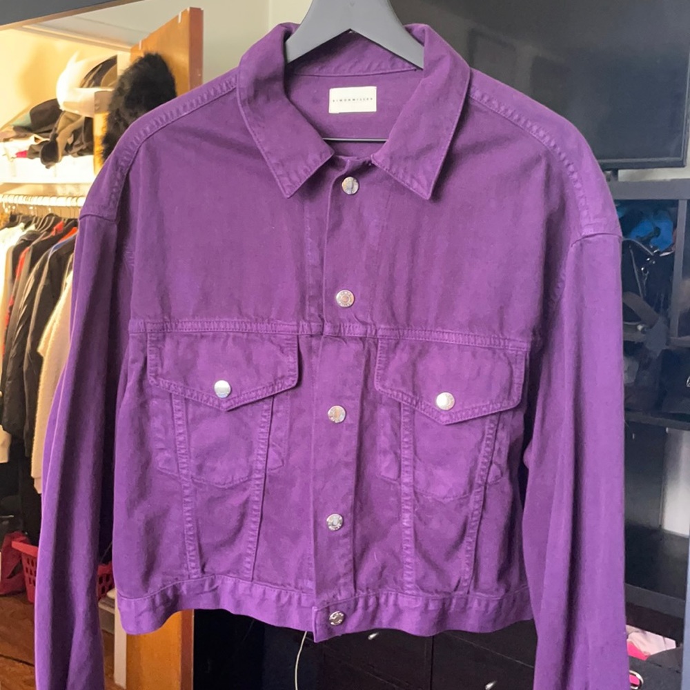 SIMON MILLER PURPLE JEAN JACKET